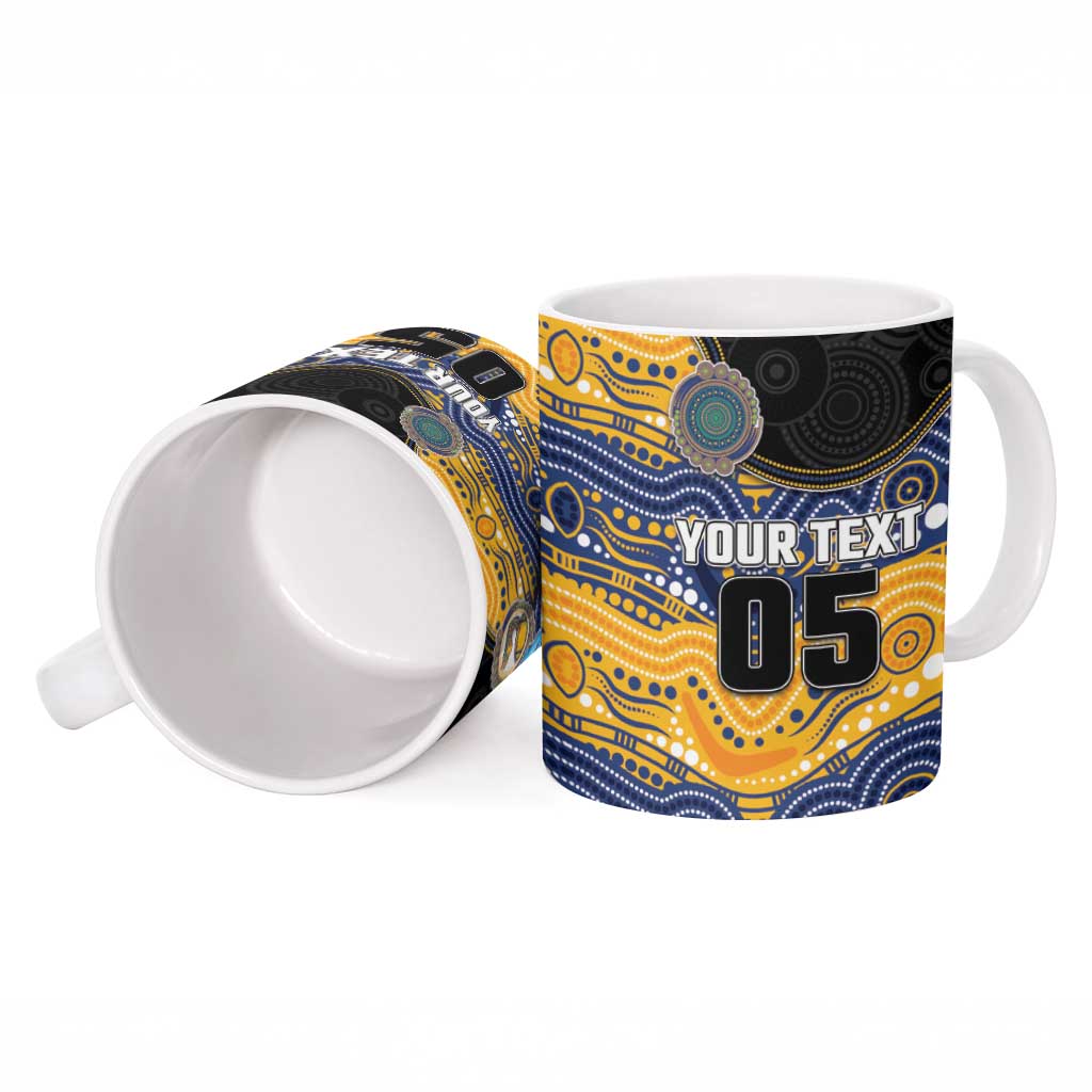 Custom Eels Ceramic Mug Eel Mascot With Aboriginal Indigenous