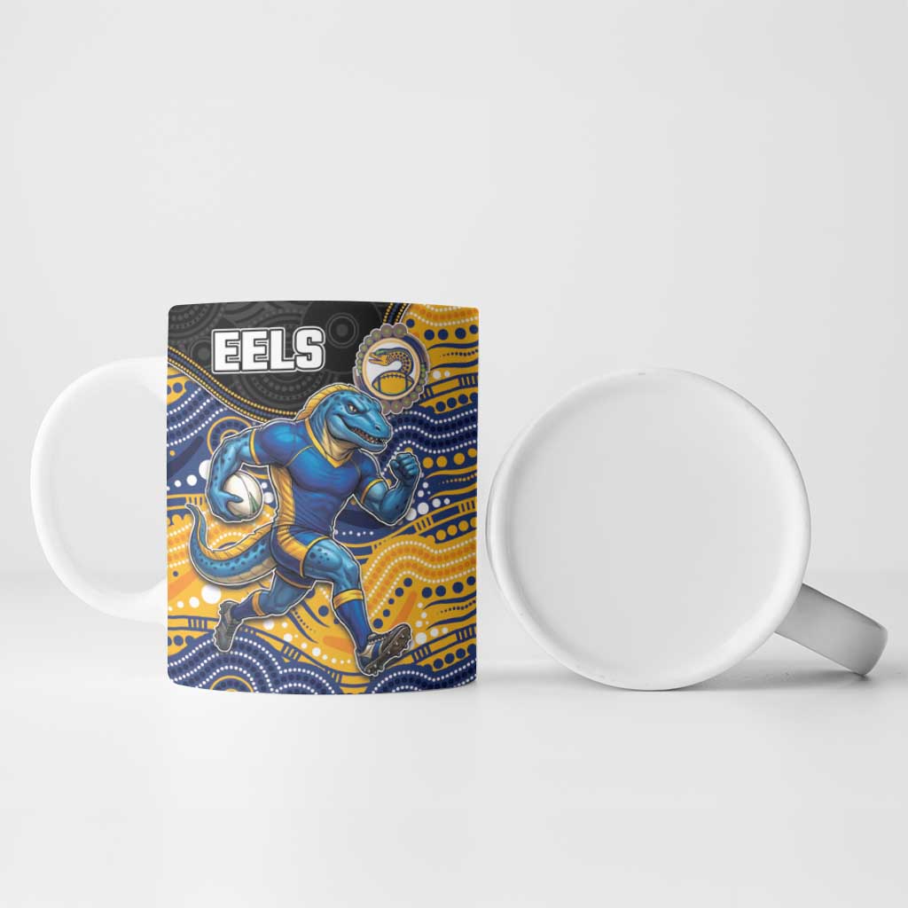 Custom Eels Ceramic Mug Eel Mascot With Aboriginal Indigenous