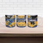 Custom Eels Ceramic Mug Eel Mascot With Aboriginal Indigenous