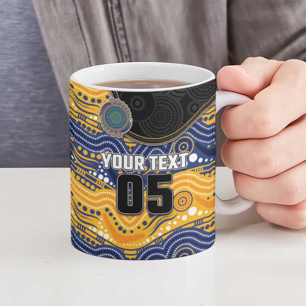Custom Eels Ceramic Mug Eel Mascot With Aboriginal Indigenous