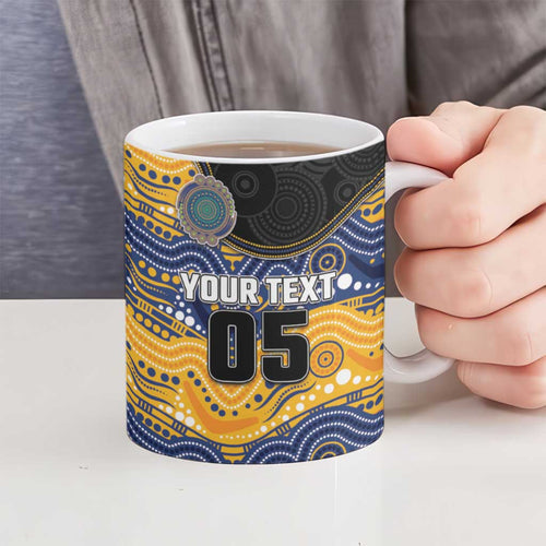 Custom Eels Ceramic Mug Eel Mascot With Aboriginal Indigenous