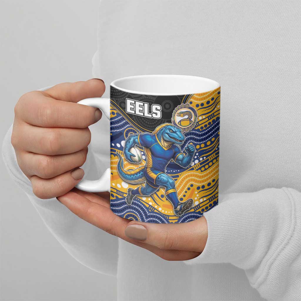 Custom Eels Ceramic Mug Eel Mascot With Aboriginal Indigenous