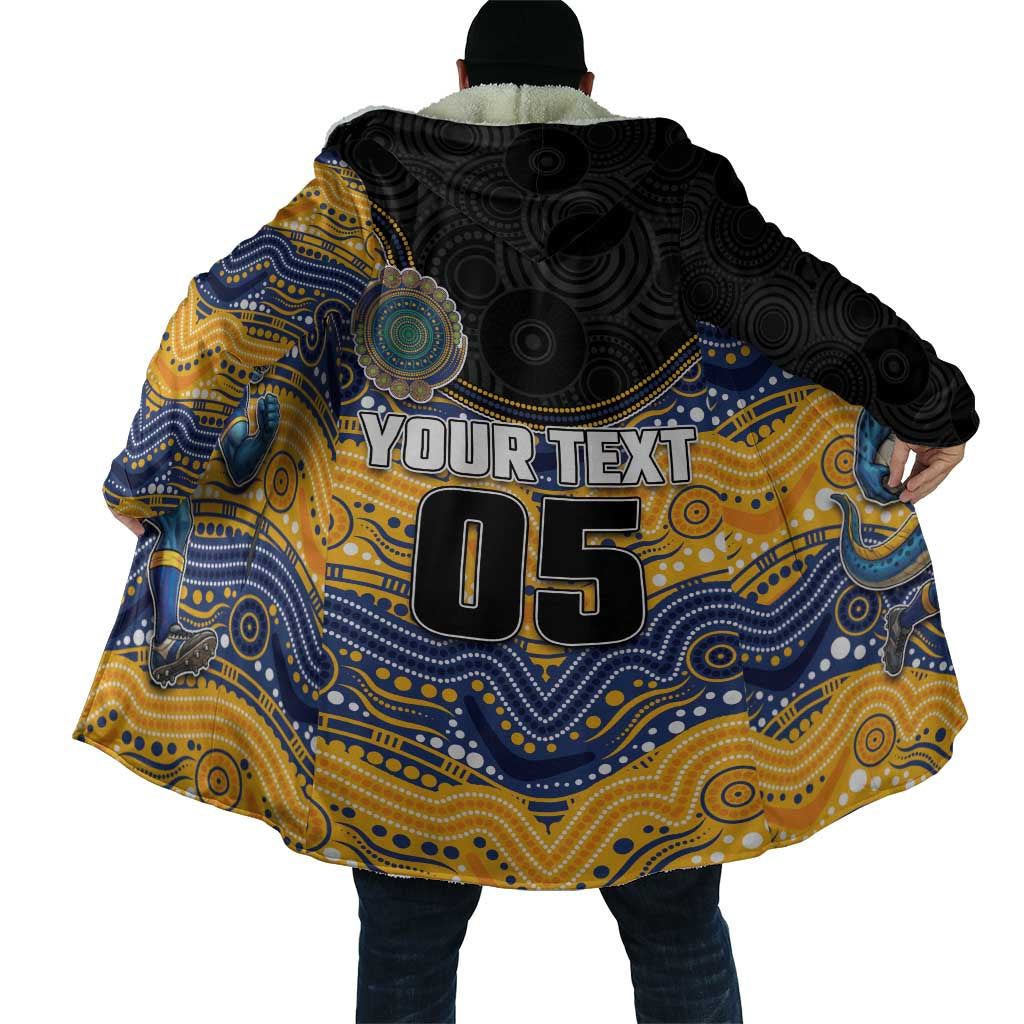 Custom Eels Cloak Eel Mascot With Aboriginal Indigenous
