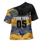 Custom Eels Cross Shoulder Shirt Eel Mascot With Aboriginal Indigenous