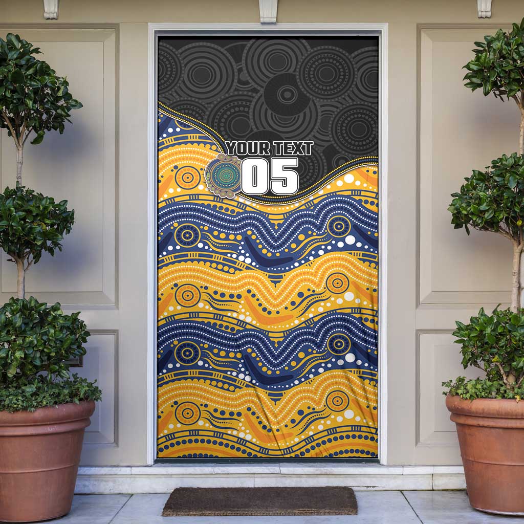 Custom Eels Door Cover Eel Mascot With Aboriginal Indigenous