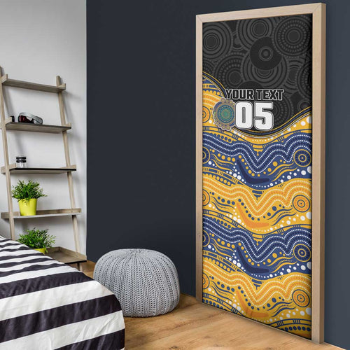 Custom Eels Door Cover Eel Mascot With Aboriginal Indigenous