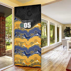 Custom Eels Door Cover Eel Mascot With Aboriginal Indigenous