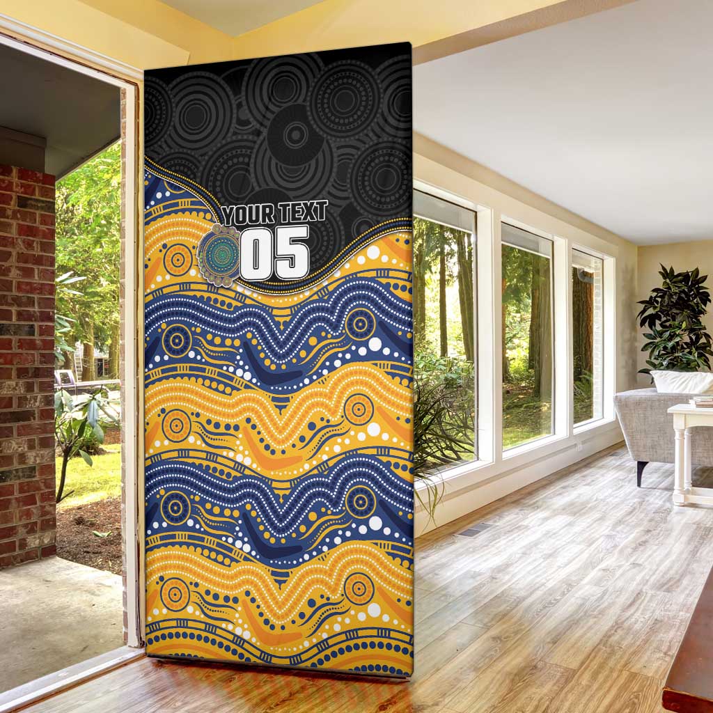 Custom Eels Door Cover Eel Mascot With Aboriginal Indigenous