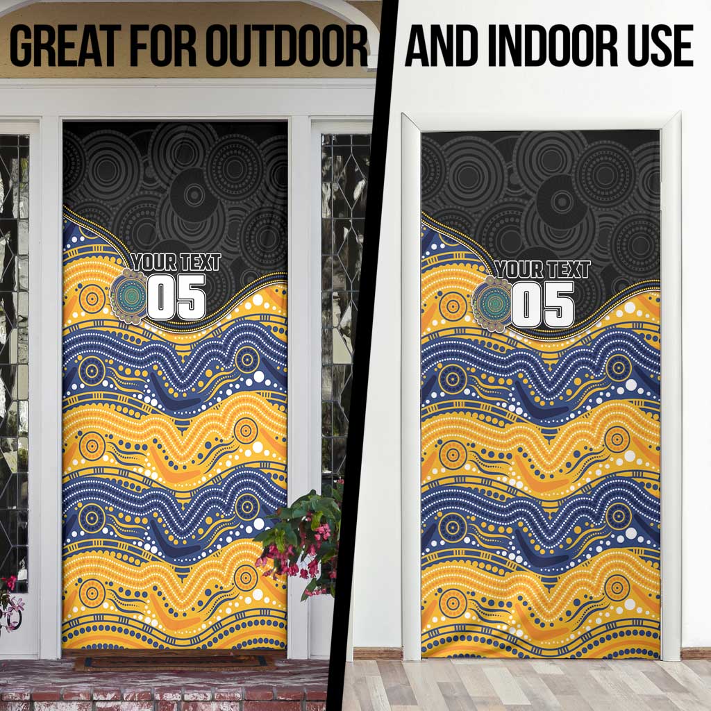 Custom Eels Door Cover Eel Mascot With Aboriginal Indigenous