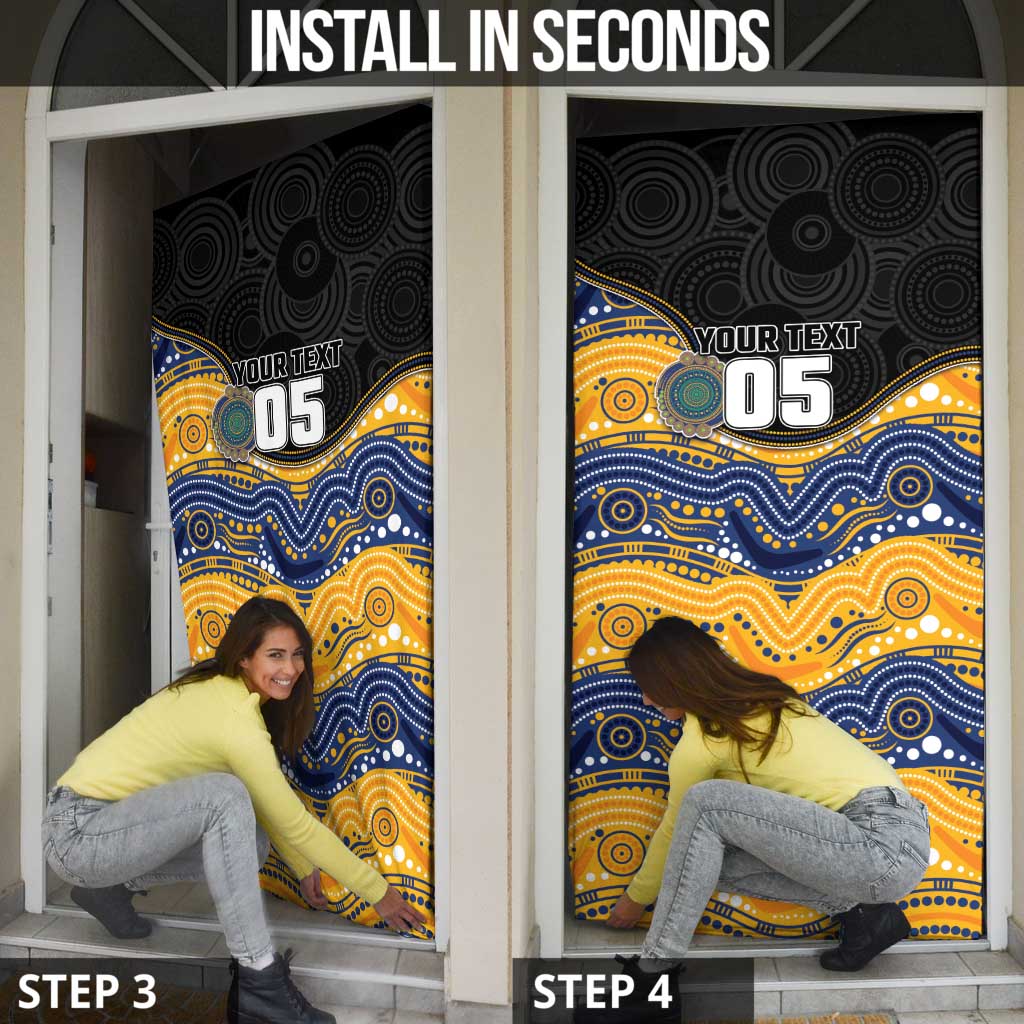 Custom Eels Door Cover Eel Mascot With Aboriginal Indigenous