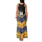 Custom Eels Family Matching Tank Maxi Dress and Hawaiian Shirt Eel Mascot With Aboriginal Indigenous
