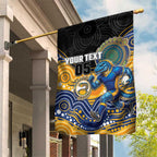 Custom Eels Garden Flag Eel Mascot With Aboriginal Indigenous