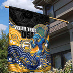 Custom Eels Garden Flag Eel Mascot With Aboriginal Indigenous