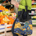 Custom Eels Grocery Bag Eel Mascot With Aboriginal Indigenous