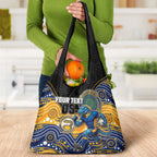 Custom Eels Grocery Bag Eel Mascot With Aboriginal Indigenous