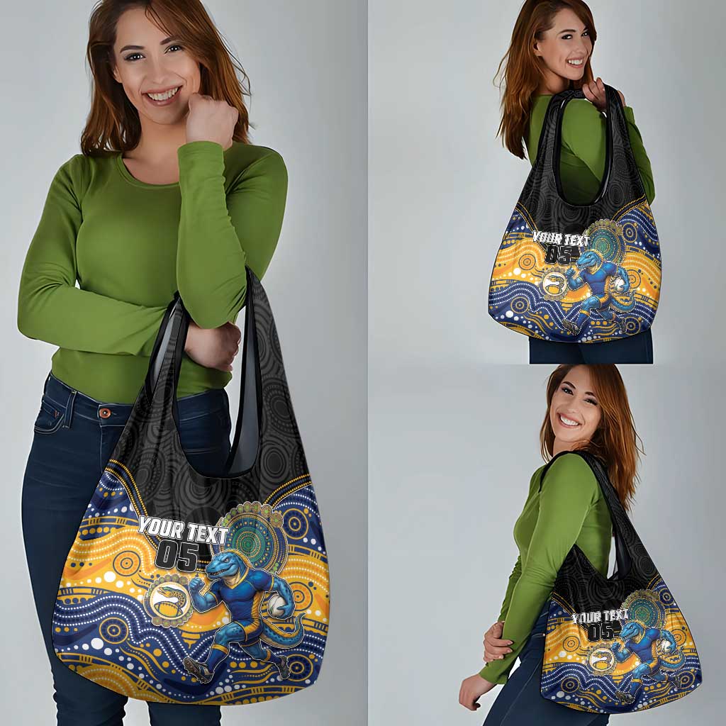 Custom Eels Grocery Bag Eel Mascot With Aboriginal Indigenous