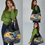 Custom Eels Grocery Bag Eel Mascot With Aboriginal Indigenous