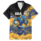 Custom Eels Hawaiian Shirt Eel Mascot With Aboriginal Indigenous