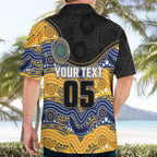Custom Eels Hawaiian Shirt Eel Mascot With Aboriginal Indigenous