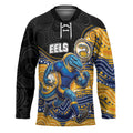 Custom Eels Hockey Jersey Eel Mascot With Aboriginal Indigenous