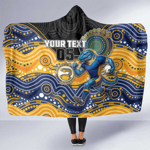 Custom Eels Hooded Blanket Eel Mascot With Aboriginal Indigenous