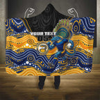 Custom Eels Hooded Blanket Eel Mascot With Aboriginal Indigenous