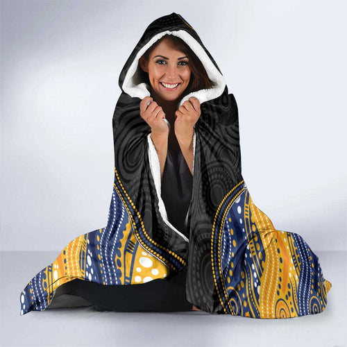 Custom Eels Hooded Blanket Eel Mascot With Aboriginal Indigenous