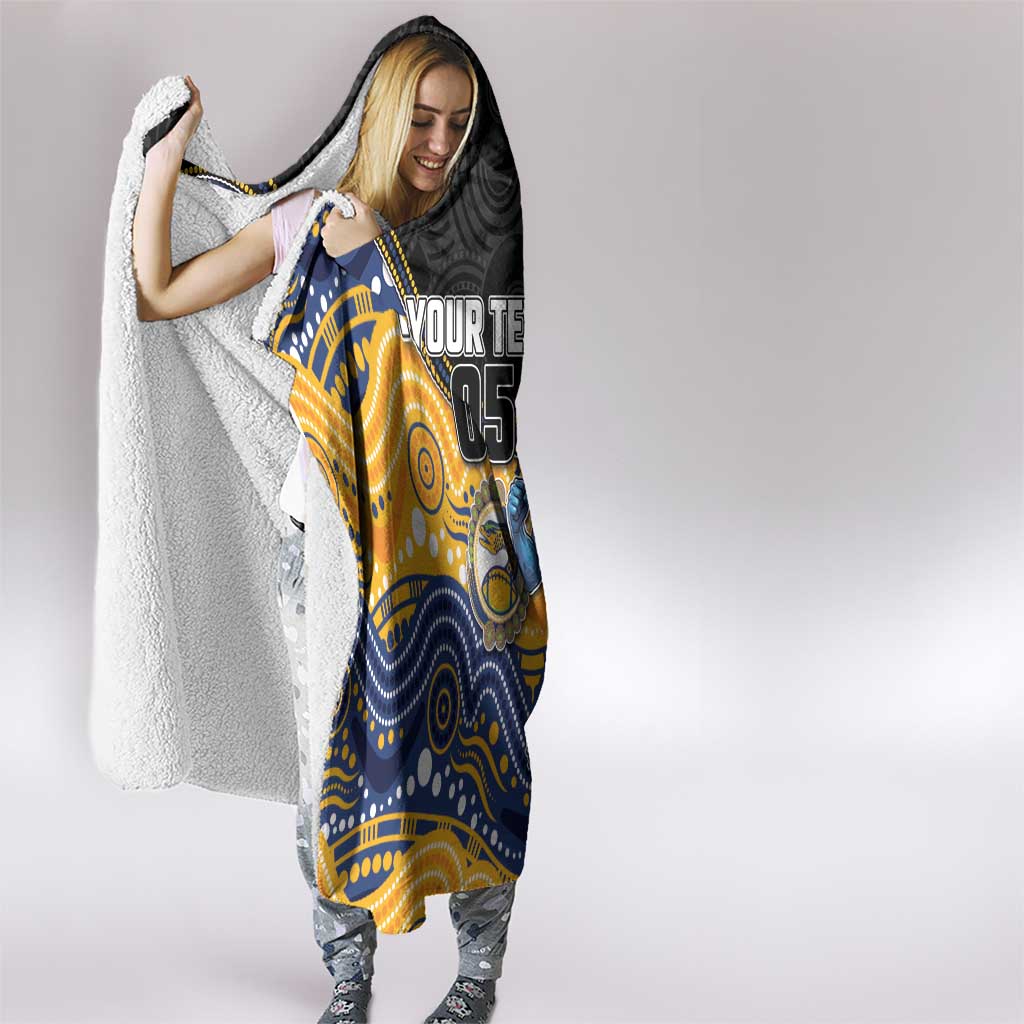 Custom Eels Hooded Blanket Eel Mascot With Aboriginal Indigenous