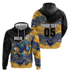 Custom Eels Hoodie Eel Mascot With Aboriginal Indigenous
