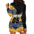 Custom Eels Hoodie Dress Eel Mascot With Aboriginal Indigenous