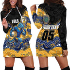 Custom Eels Hoodie Dress Eel Mascot With Aboriginal Indigenous