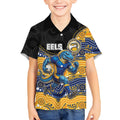 Custom Eels Kid Hawaiian Shirt Eel Mascot With Aboriginal Indigenous