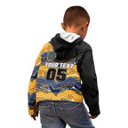 Custom Eels Kid Hoodie Eel Mascot With Aboriginal Indigenous