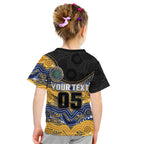Custom Eels Kid T Shirt Eel Mascot With Aboriginal Indigenous