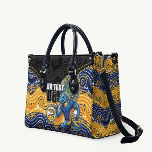 Custom Eels Leather Bag Eel Mascot With Aboriginal Indigenous