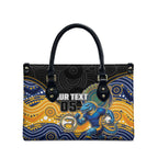 Custom Eels Leather Bag Eel Mascot With Aboriginal Indigenous