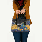Custom Eels Leather Bag Eel Mascot With Aboriginal Indigenous