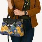 Custom Eels Leather Bag Eel Mascot With Aboriginal Indigenous