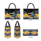 Custom Eels Leather Bag Eel Mascot With Aboriginal Indigenous