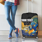 Custom Eels Luggage Cover Eel Mascot With Aboriginal Indigenous