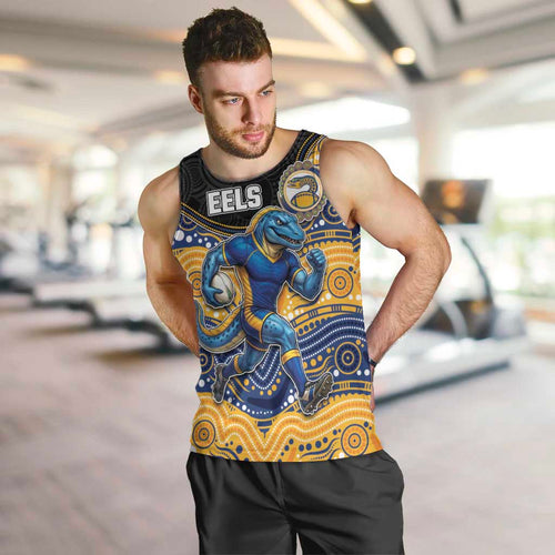 Custom Eels Men Tank Top Eel Mascot With Aboriginal Indigenous