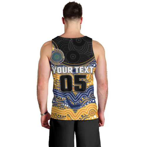Custom Eels Men Tank Top Eel Mascot With Aboriginal Indigenous