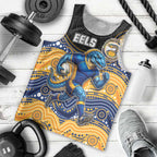 Custom Eels Men Tank Top Eel Mascot With Aboriginal Indigenous