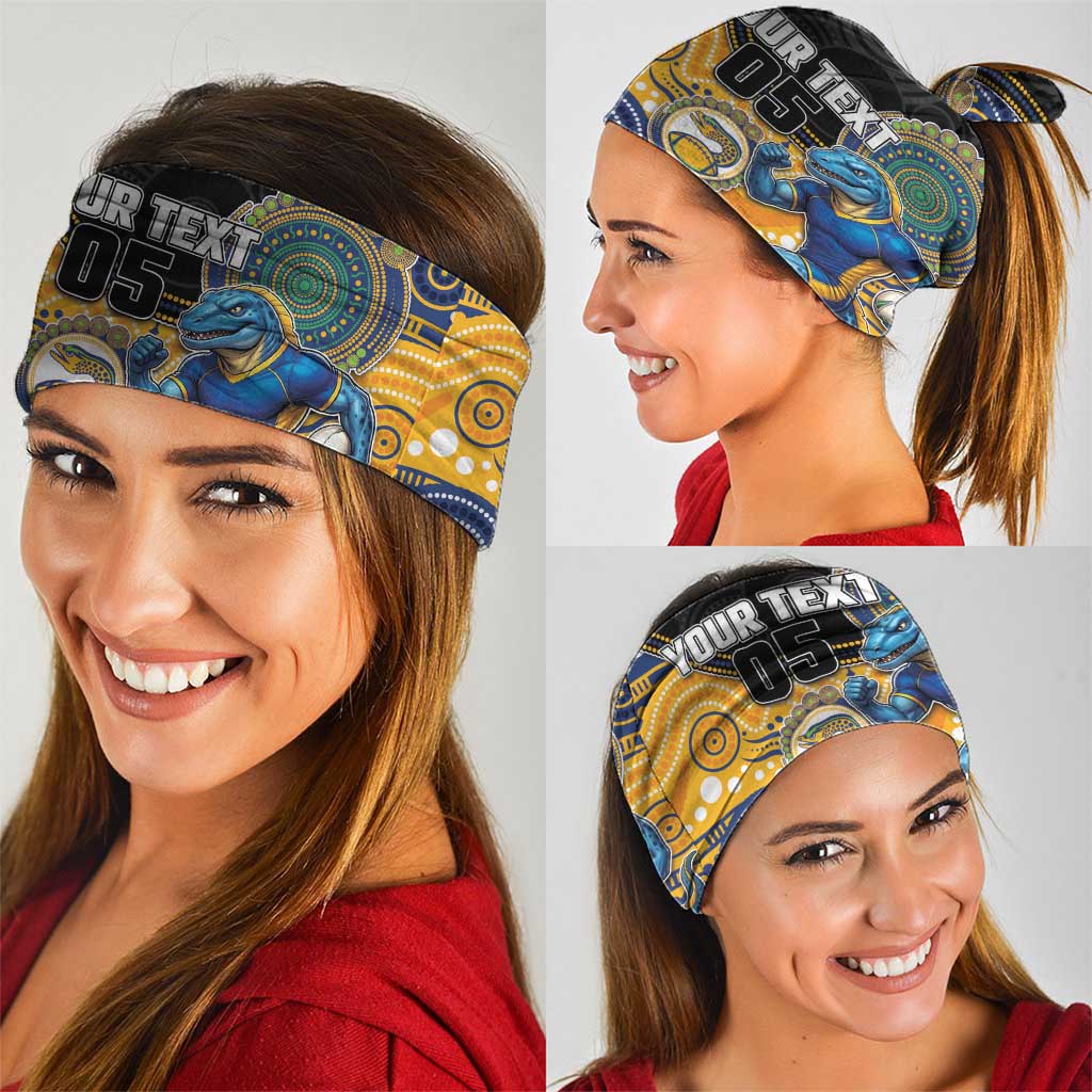 Custom Eels Neck Gaiter Eel Mascot With Aboriginal Indigenous