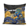 Custom Eels Pillow Cover Eel Mascot With Aboriginal Indigenous