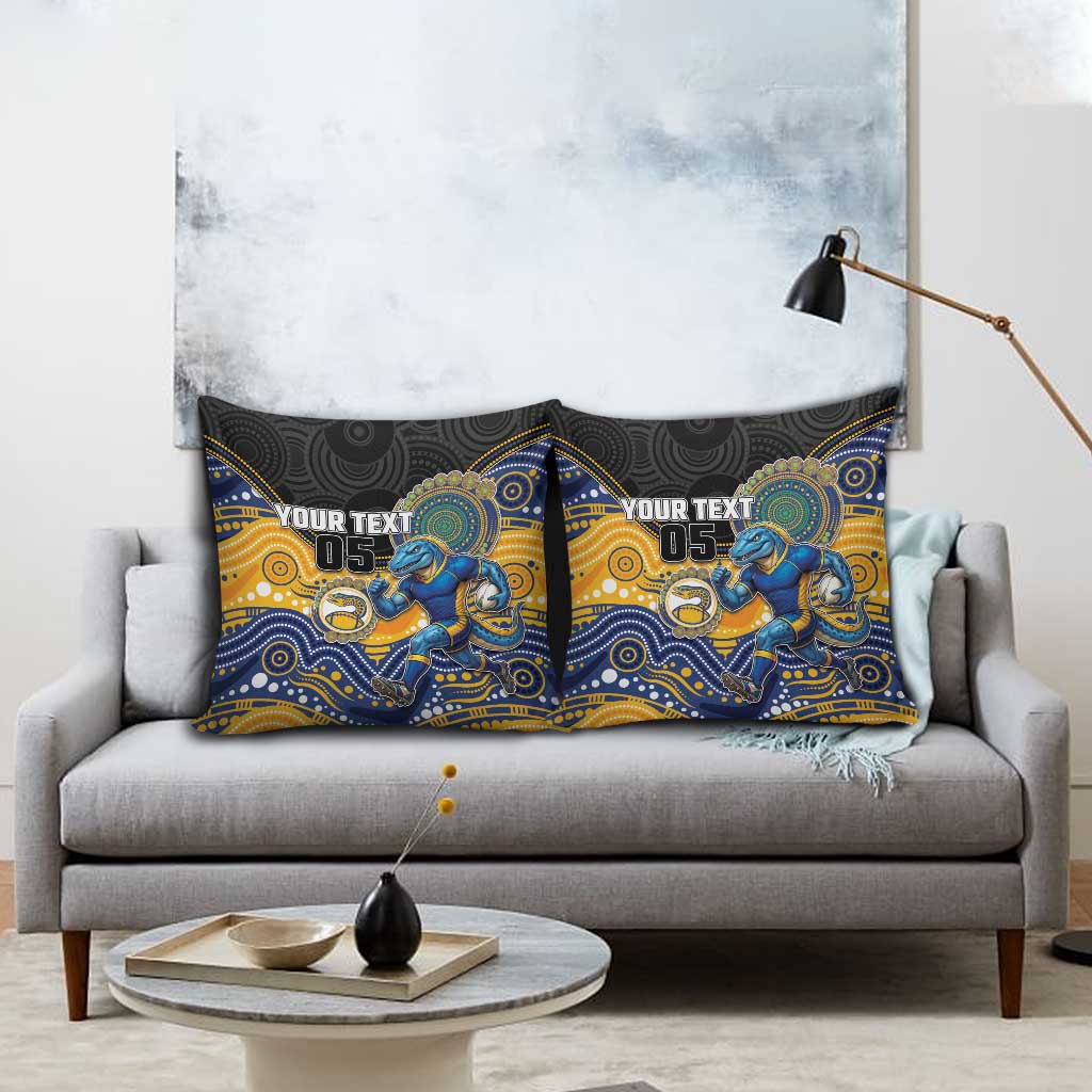 Custom Eels Pillow Cover Eel Mascot With Aboriginal Indigenous