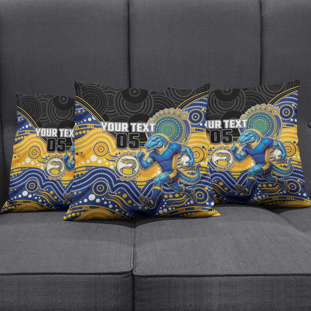 Custom Eels Pillow Cover Eel Mascot With Aboriginal Indigenous