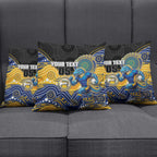 Custom Eels Pillow Cover Eel Mascot With Aboriginal Indigenous
