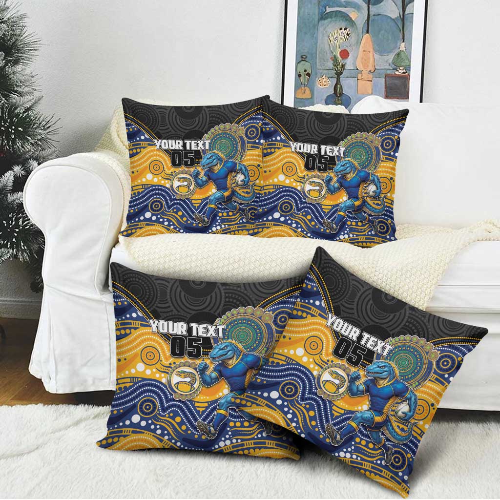 Custom Eels Pillow Cover Eel Mascot With Aboriginal Indigenous