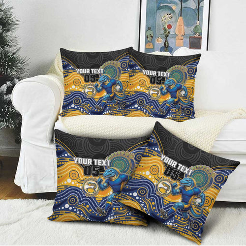 Custom Eels Pillow Cover Eel Mascot With Aboriginal Indigenous